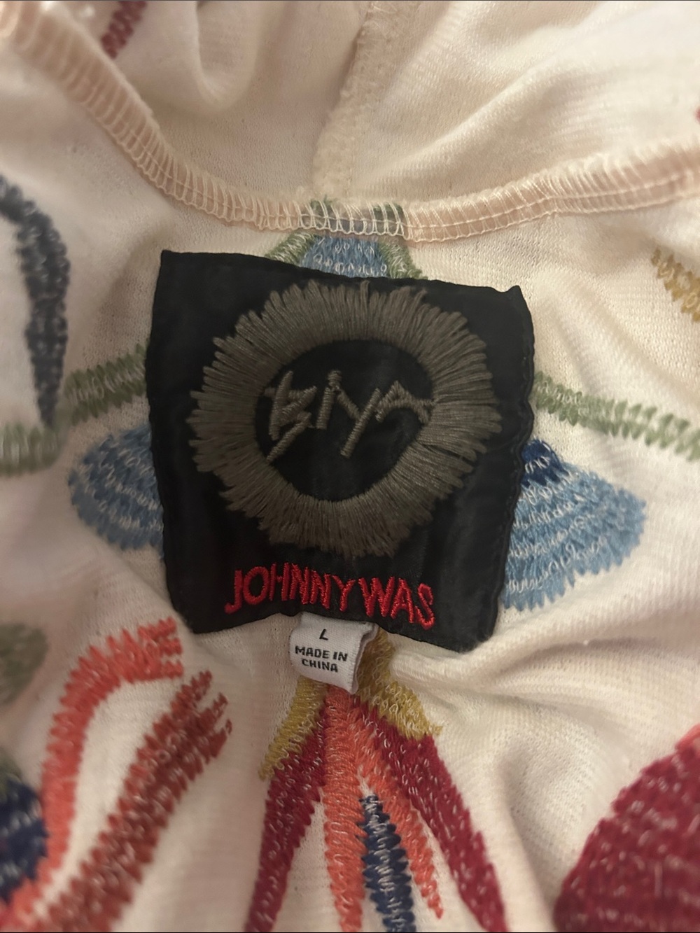 Johnny Was Biya Embroidered Hooded Sweater Druoin Short Cardigan Animals - Picture 3 of 6